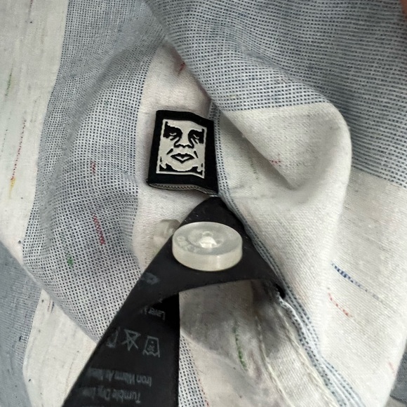 Obey, Size S, Short Sleeve Button Up Shirt, Lovely Used - Picture 4 of 5